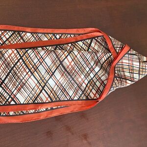 Glentex Orange and Black 100% Silk Oblong Scarf